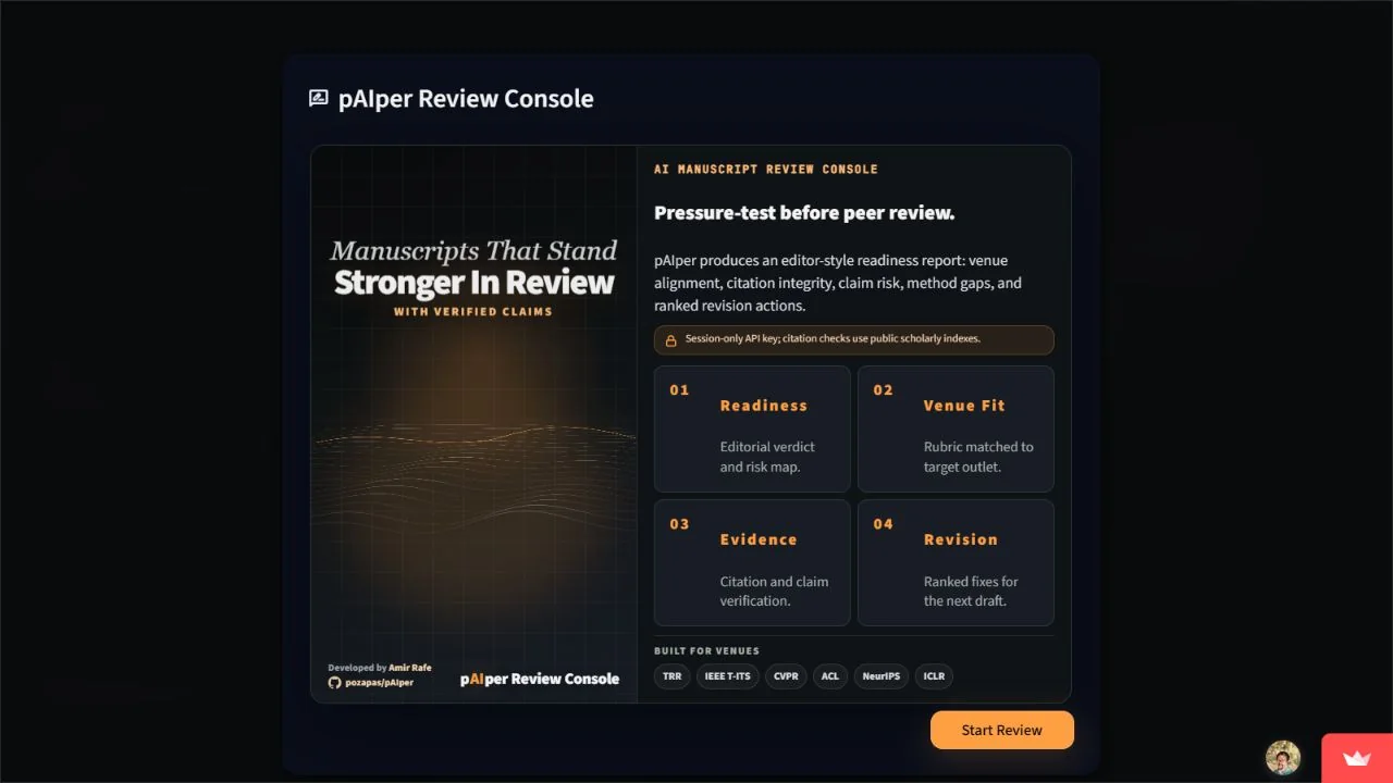 pAIper manuscript review console